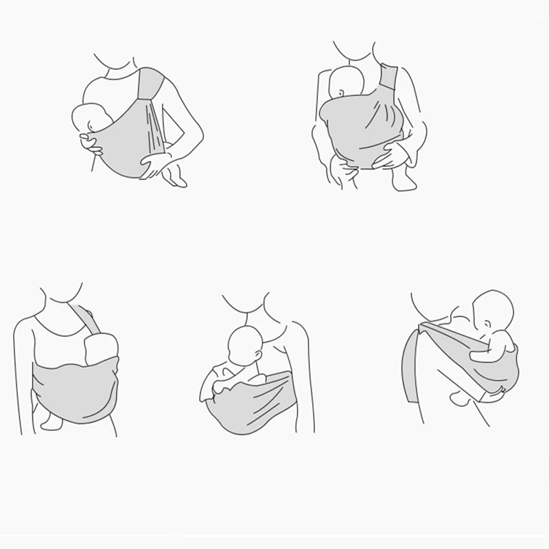 Écharpe Porte-bébé Confort - Coton Doux, Adapté de 0 à 36 Mois