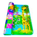 Tapis d'éveil réversible XXL coloré avec motifs animaux et nature.