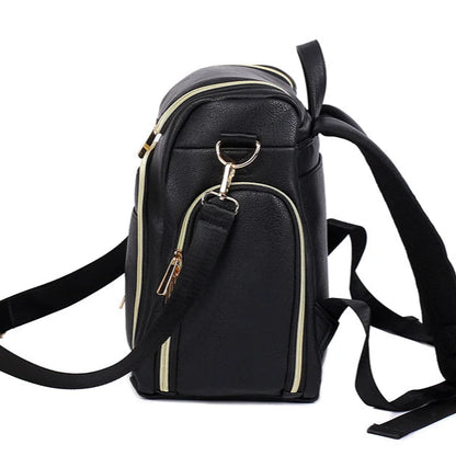 Sac à dos à langer en cuir PU, pratique et élégant