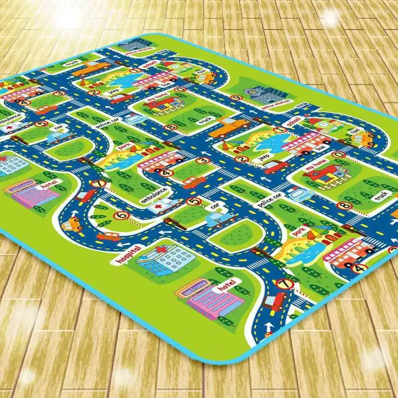 Tapis de Jeu Antidérapant - Circuit Urbain pour Enfants