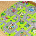 Tapis de jeu enfant routes - Dalles de Moquette, Créatif et Éducatif, 9 pièces