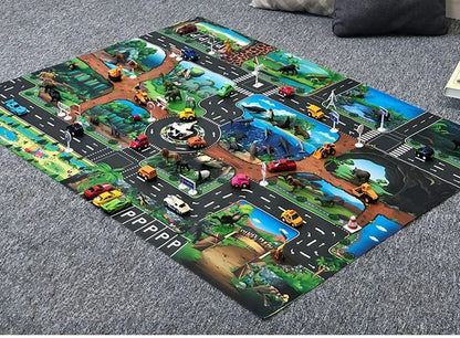 Tapis de Jeu Voiture pour Enfants - Circuit de Circulation, Imperméable, 100x130cm