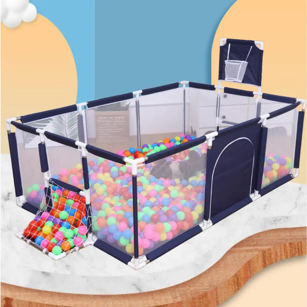 Parc Bébé Évolutif avec Panier de Basket - 6 mois à 6 ans, Espace de Jeu pour Enfants