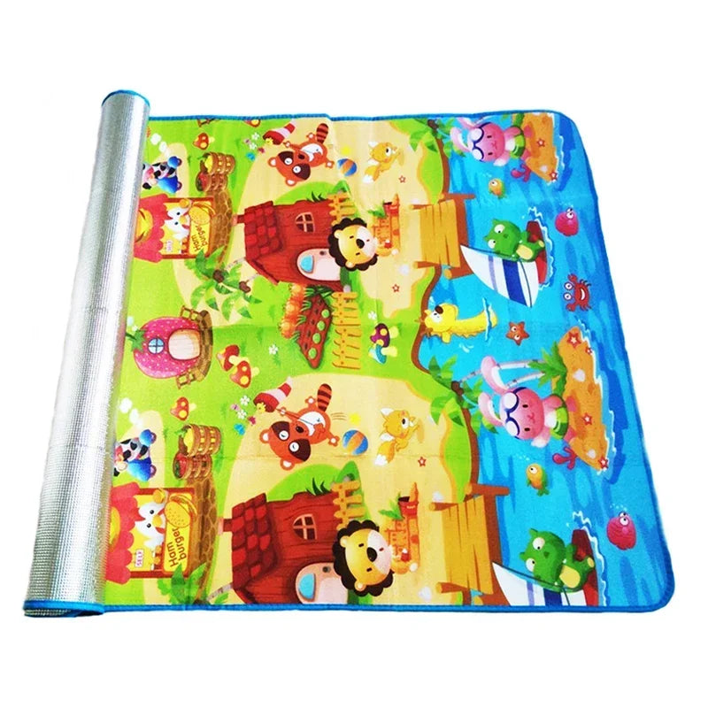 Tapis d'Éveil Puzzle pour Bébé, Surface de jeu en Mousse 180x120cm