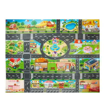 Tapis de Jeu Routier XXL pour Enfants 130x100cm
