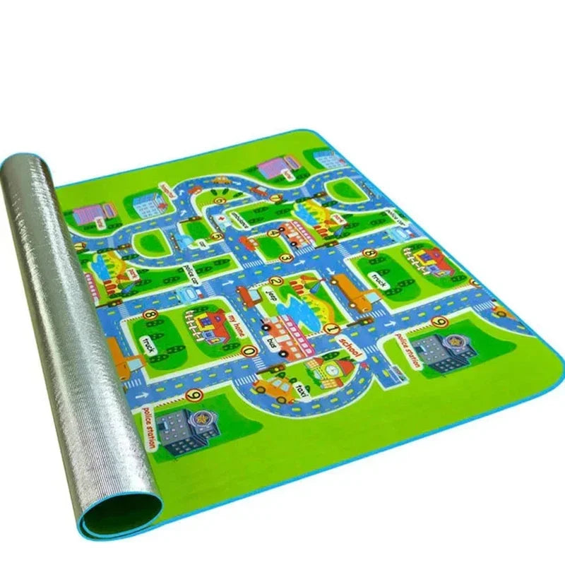 Tapis de Jeu Antidérapant - Circuit Urbain pour Enfants