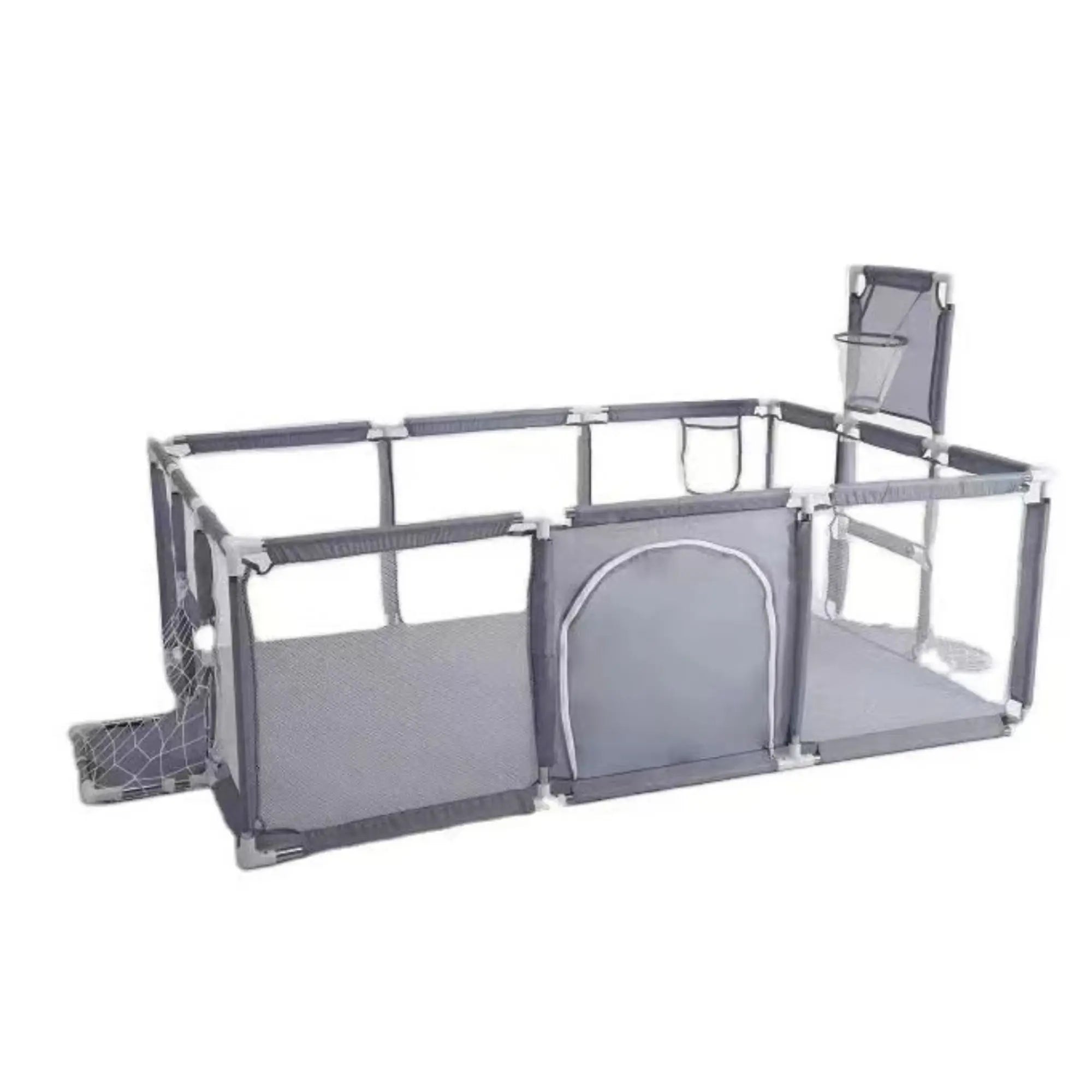 Parc Bébé Évolutif avec Panier de Basket - 6 mois à 6 ans, Espace de Jeu pour Enfants