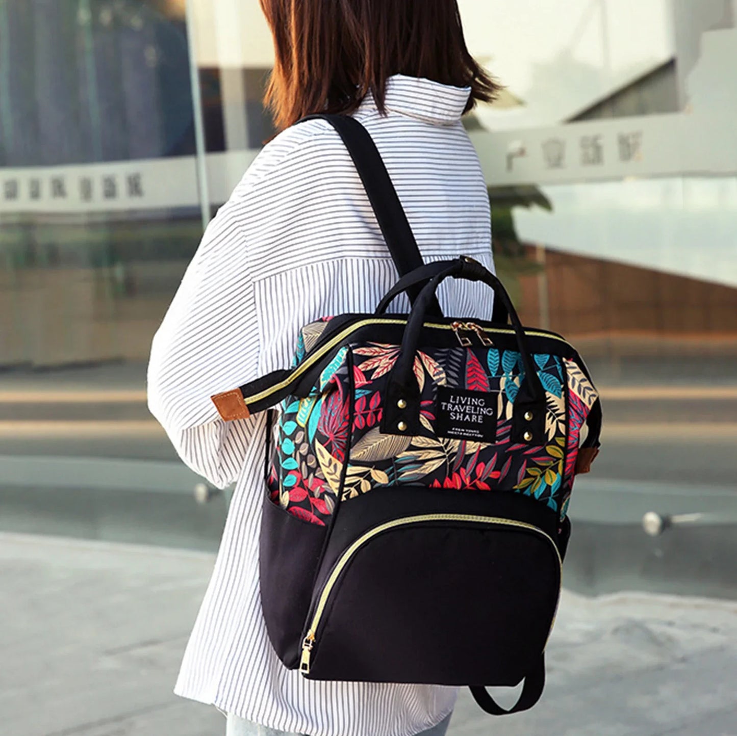 Sac à dos à langer en nylon - Robuste, stylé et multifonction pour parents