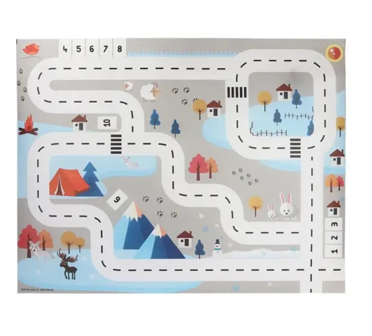 Tapis de Jeu Routier XXL pour Enfants 130x100cm