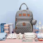 Sac à Dos à Langer Multifonctionnel avec Lit Pliant et Port USB pour Voyages