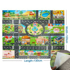 Tapis de Jeu Voiture pour Enfants - Circuit de Circulation, Imperméable, 100x130cm