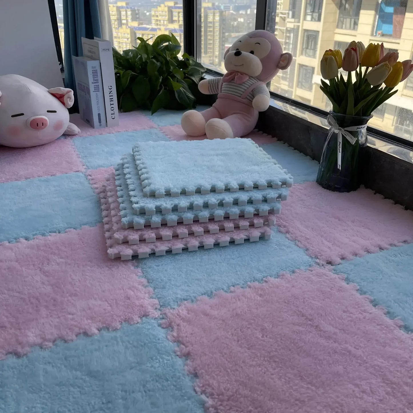 Tapis de Sol Bébé Rembourré - Confort et Sécurité pour Jeux d'Enfant
