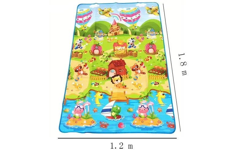 Tapis d'Éveil Puzzle pour Bébé, Surface de jeu en Mousse 180x120cm