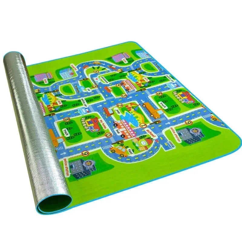 Tapis de Jeu Antidérapant - Circuit Urbain pour Enfants