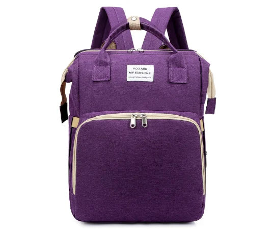 Sac à dos à langer multifonctionnel - Lit de voyage nomade, Grande capacité